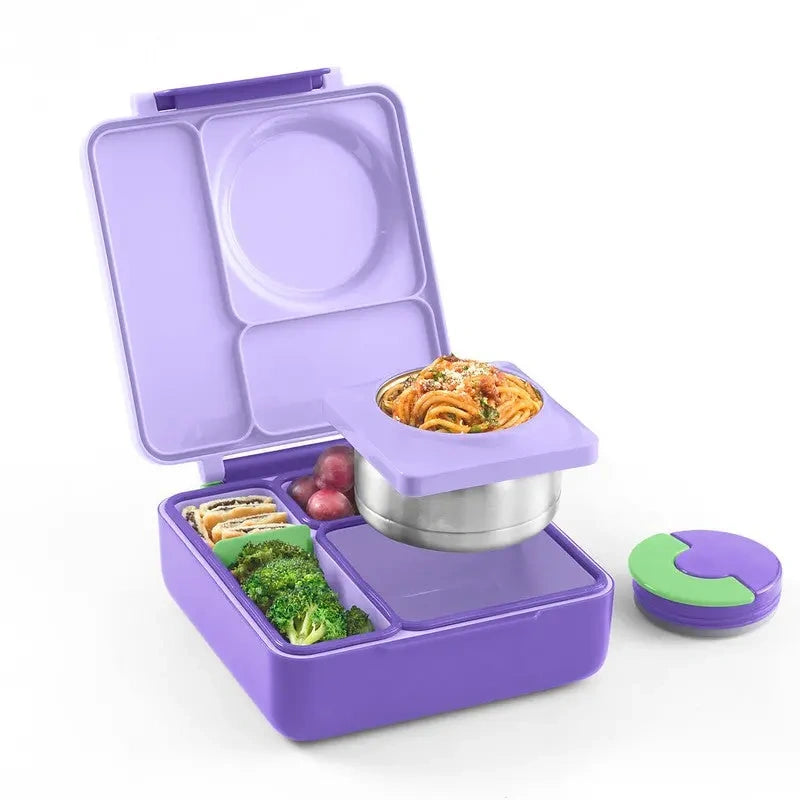 Insulated Bento Lunch Box with Thermos and 3 Compartments