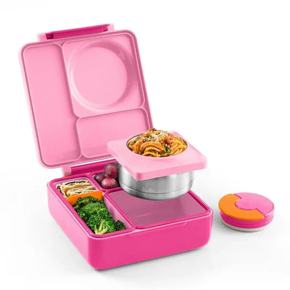 Insulated Bento Lunch Box with Thermos and 3 Compartments