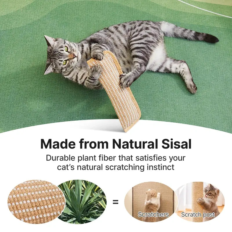 2-Pack Cat Kicker Toys - Natural Sisal Scratcher
