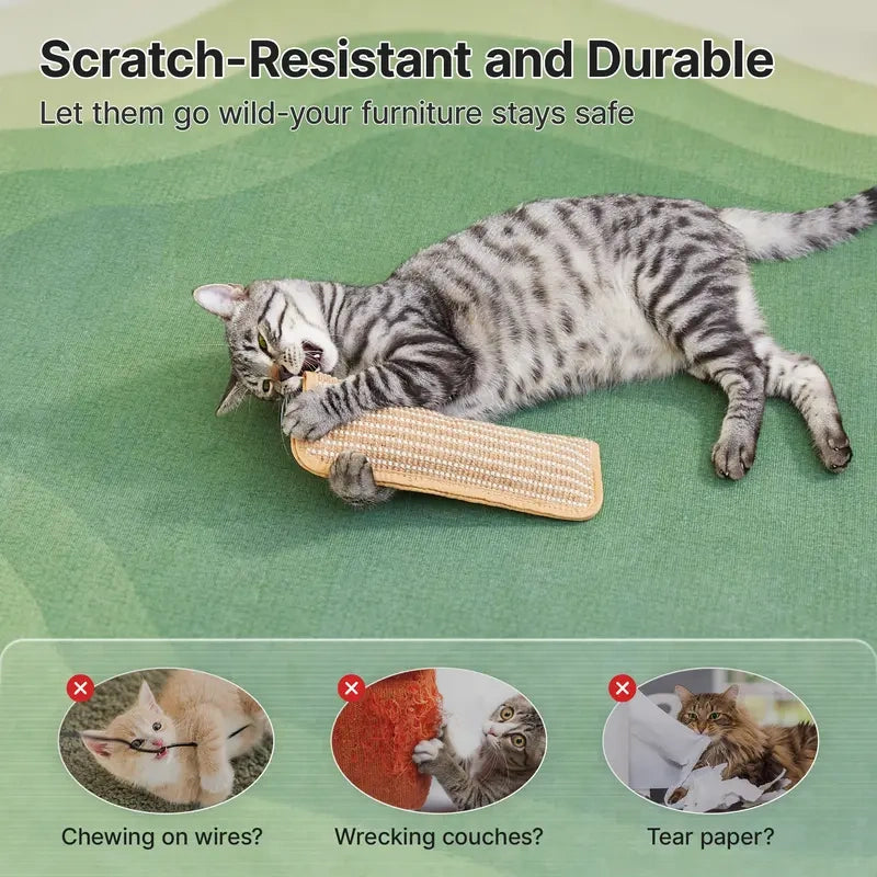 2-Pack Cat Kicker Toys - Natural Sisal Scratcher