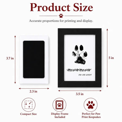 4-Pcs Paw Print Kit + 2 Photo Frame, Larleaf Dog Nose Print Kit