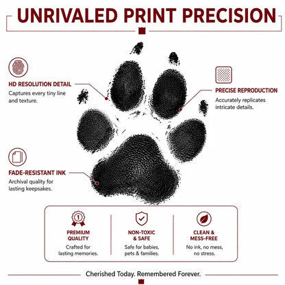 4-Pcs Paw Print Kit + 2 Photo Frame, Larleaf Dog Nose Print Kit