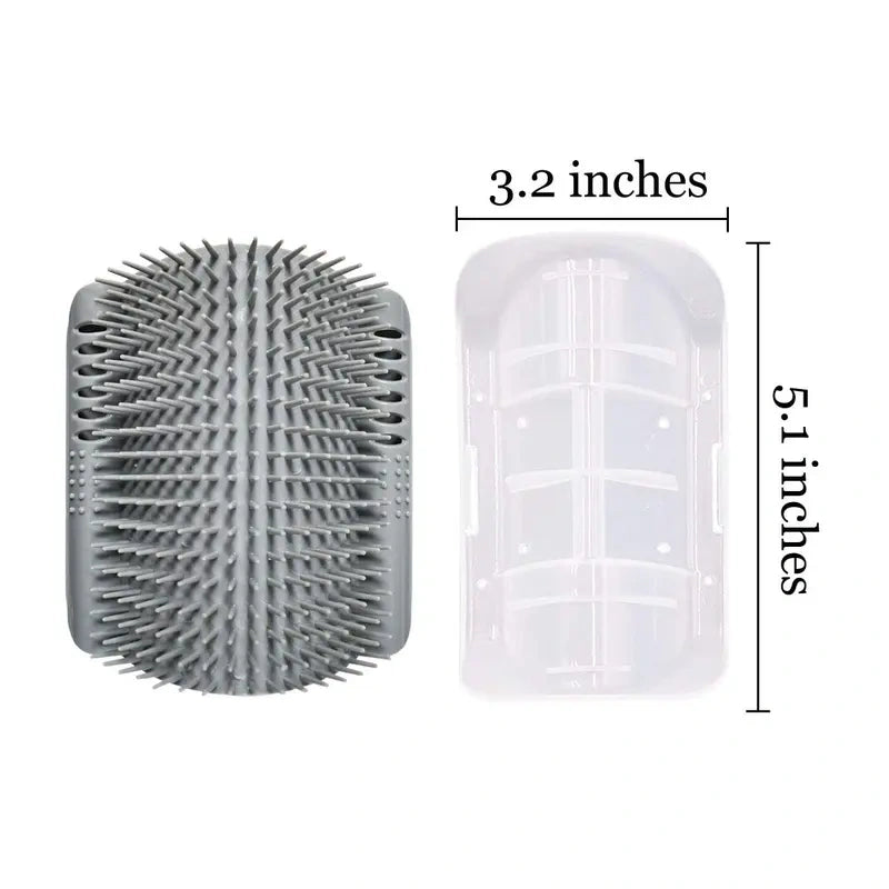 2-Pack Wall-Mounted Cat Self-Grooming Brush with Catnip