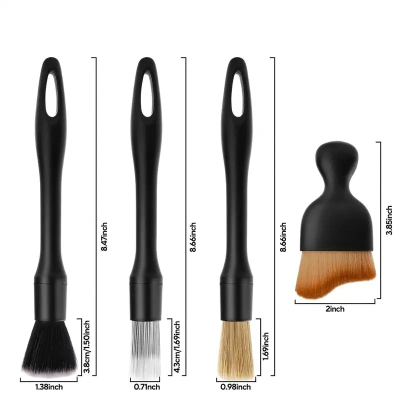 4-Piece Ultra-Soft Car Detailing Brush Set