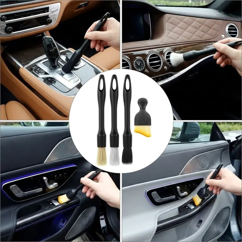 4-Piece Ultra-Soft Car Detailing Brush Set