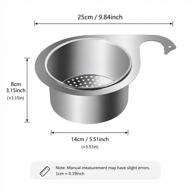 Stainless Steel Hanging Sink Drain Strainer Basket