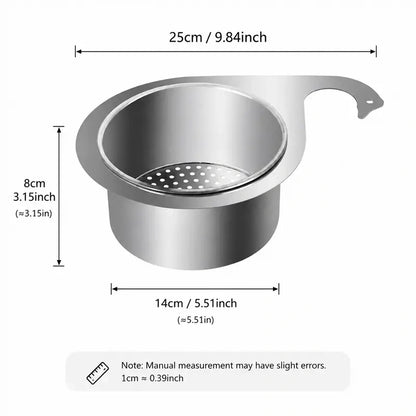 Stainless Steel Hanging Sink Drain Strainer Basket