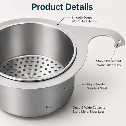 Stainless Steel Hanging Sink Drain Strainer Basket