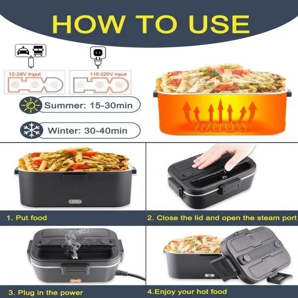 Nifogo Electric Lunch Box, 100W Food Heater
