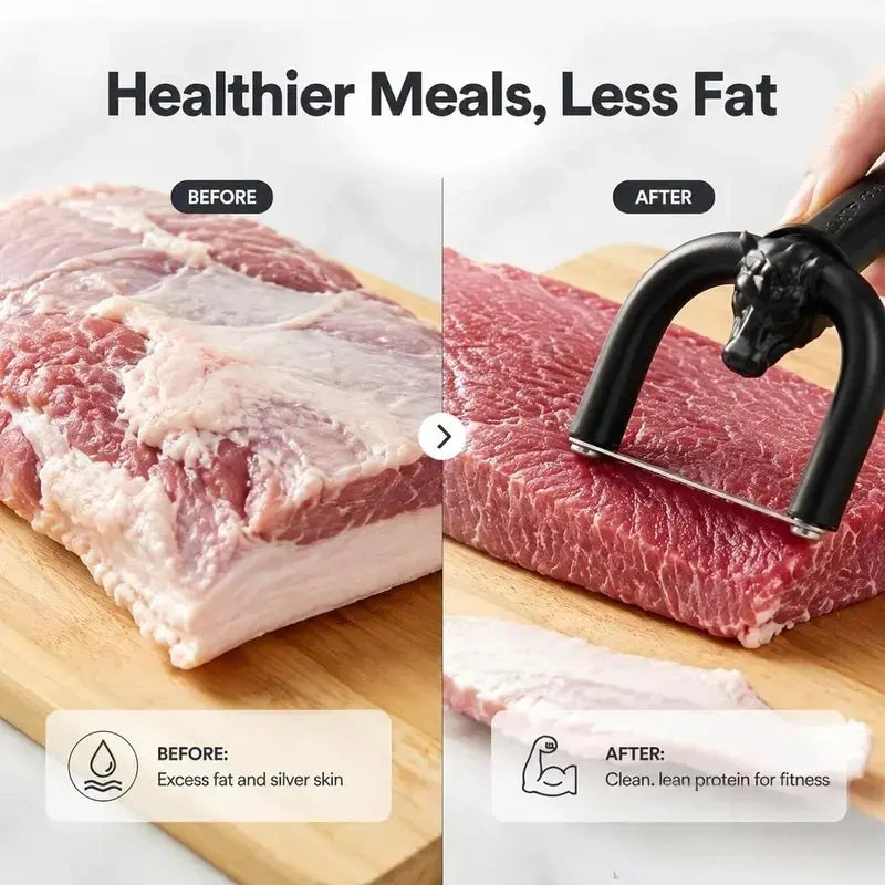 Beef & Pork Slicer, Handheld Meat Fat Trimming Knife