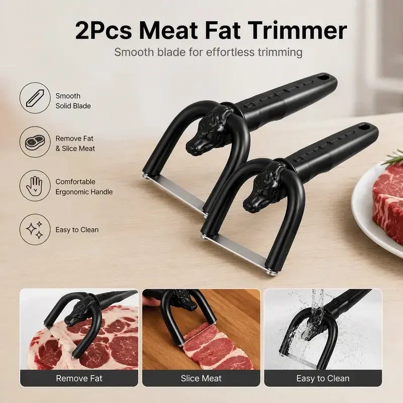 Beef & Pork Slicer, Handheld Meat Fat Trimming Knife