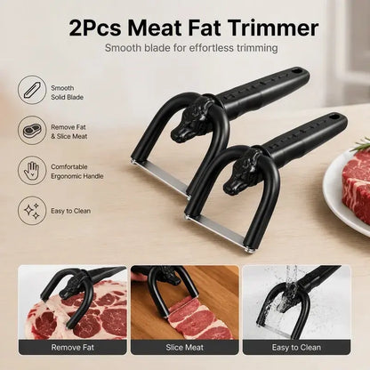 Beef & Pork Slicer, Handheld Meat Fat Trimming Knife
