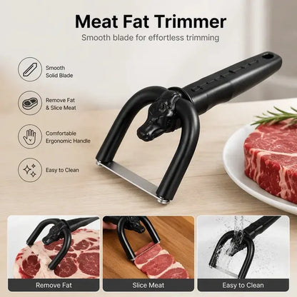 Beef & Pork Slicer, Handheld Meat Fat Trimming Knife