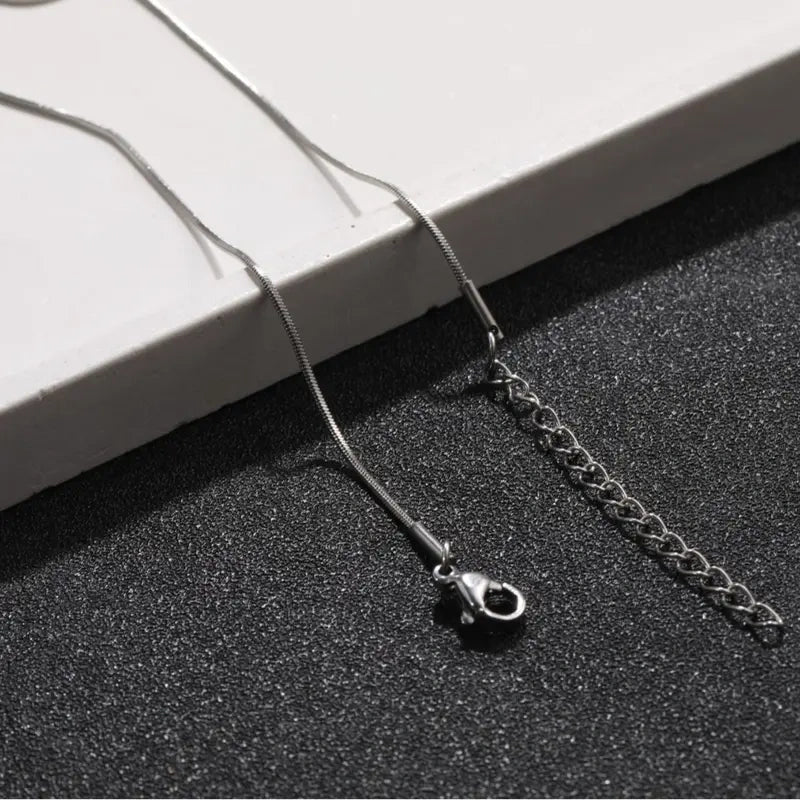 Elegant Silver Snake Chain Necklace