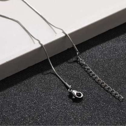 Elegant Silver Snake Chain Necklace