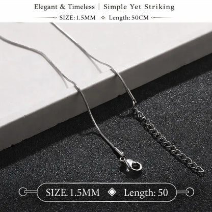 Elegant Silver Snake Chain Necklace