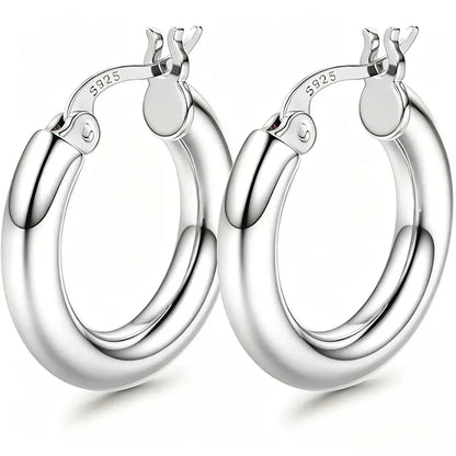 14K Chunky Gold Hoop Earrings