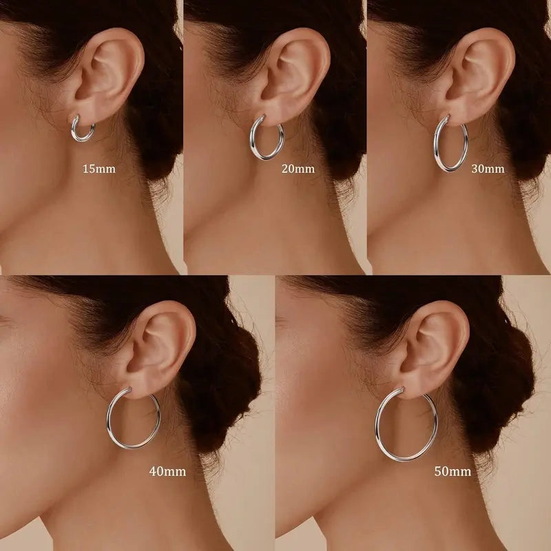 14K Chunky Gold Hoop Earrings