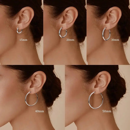 14K Chunky Gold Hoop Earrings
