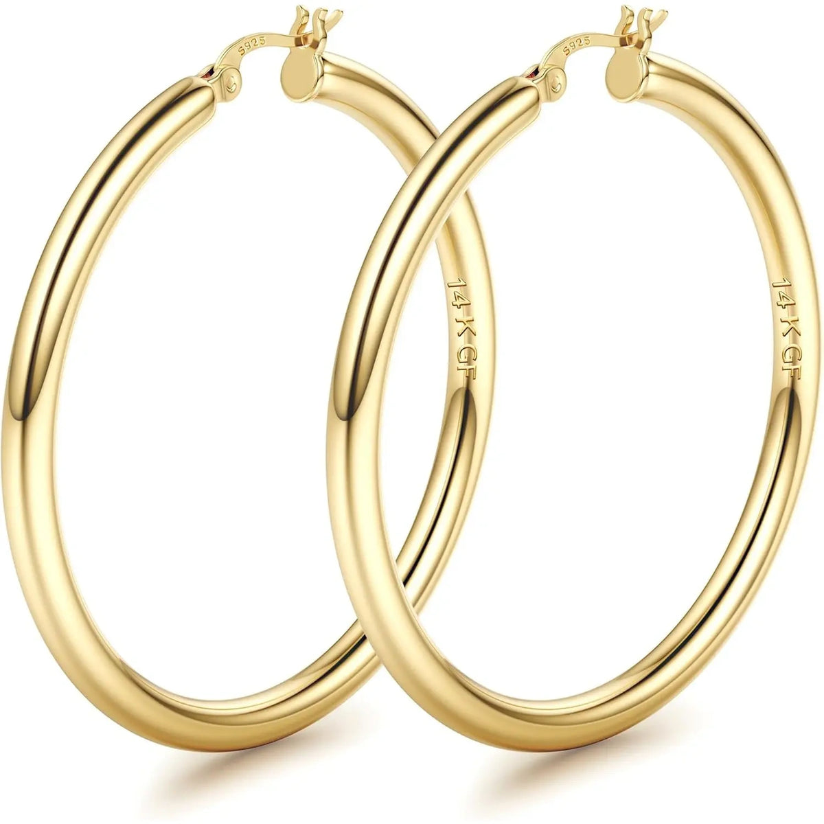 14K Chunky Gold Hoop Earrings