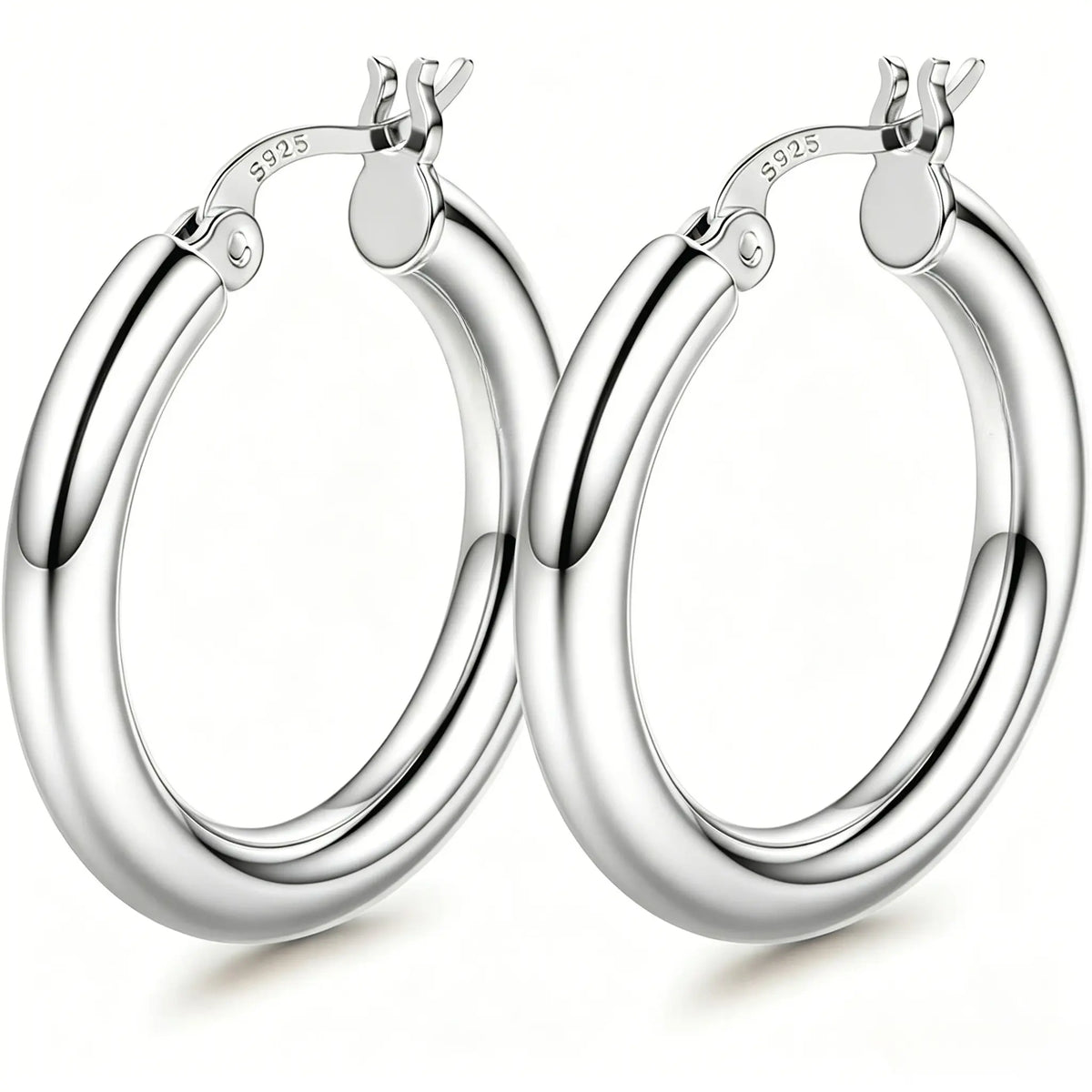 14K Chunky Gold Hoop Earrings