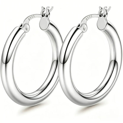 14K Chunky Gold Hoop Earrings