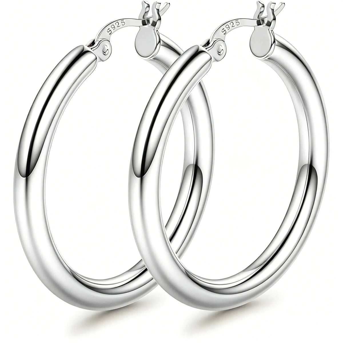 14K Chunky Gold Hoop Earrings