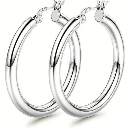 14K Chunky Gold Hoop Earrings