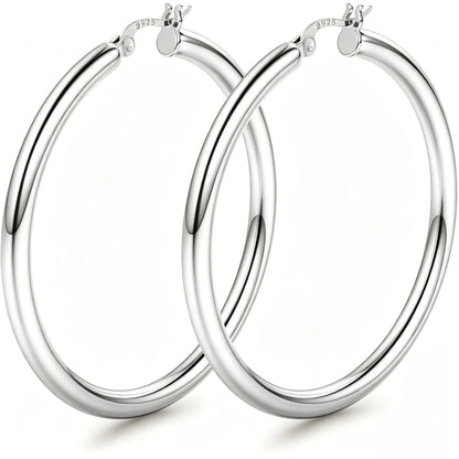14K Chunky Gold Hoop Earrings