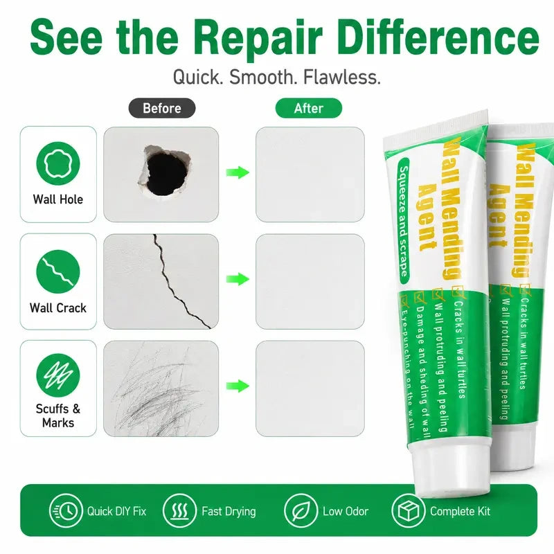 Drywall Repair Kit，Wall Patch Spackle with Scraper & Sandpaper