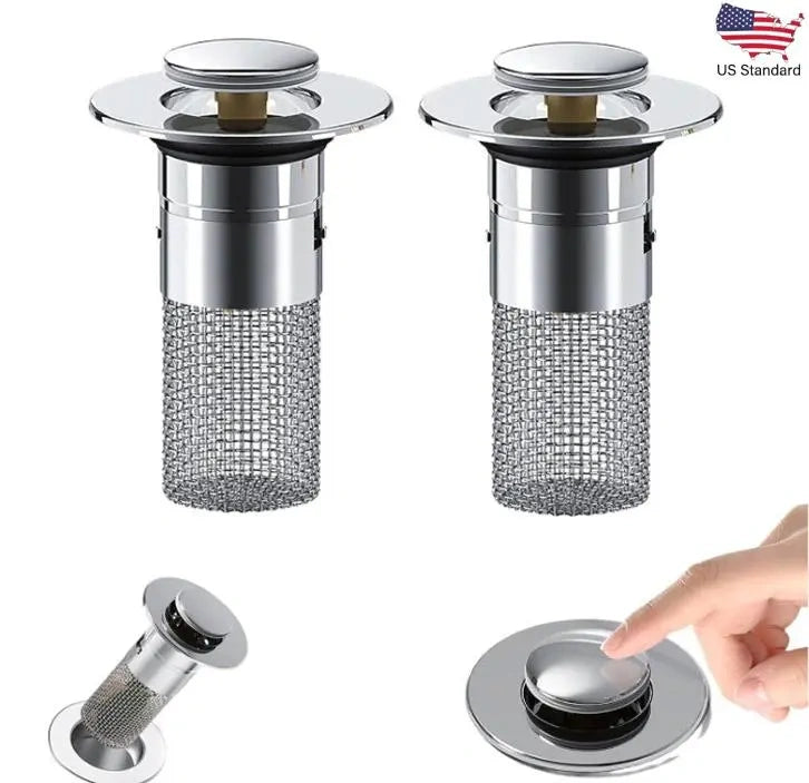 Bathroom Sink Drain Strainer,Stainless Steel Hair Catcher Basket