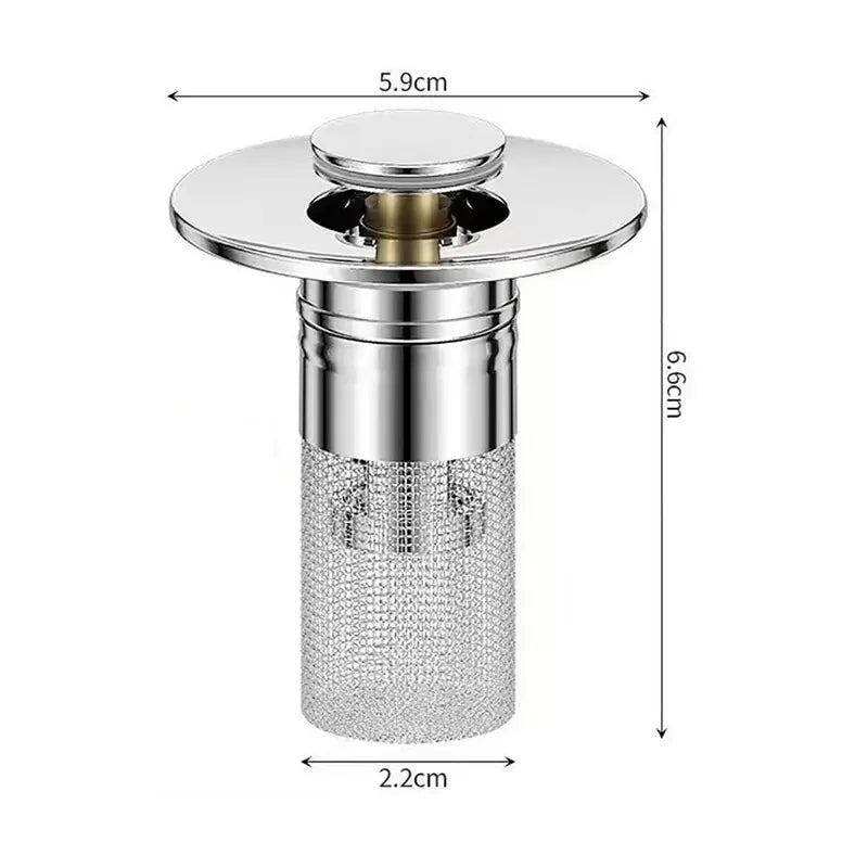 Bathroom Sink Drain Strainer,Stainless Steel Hair Catcher Basket
