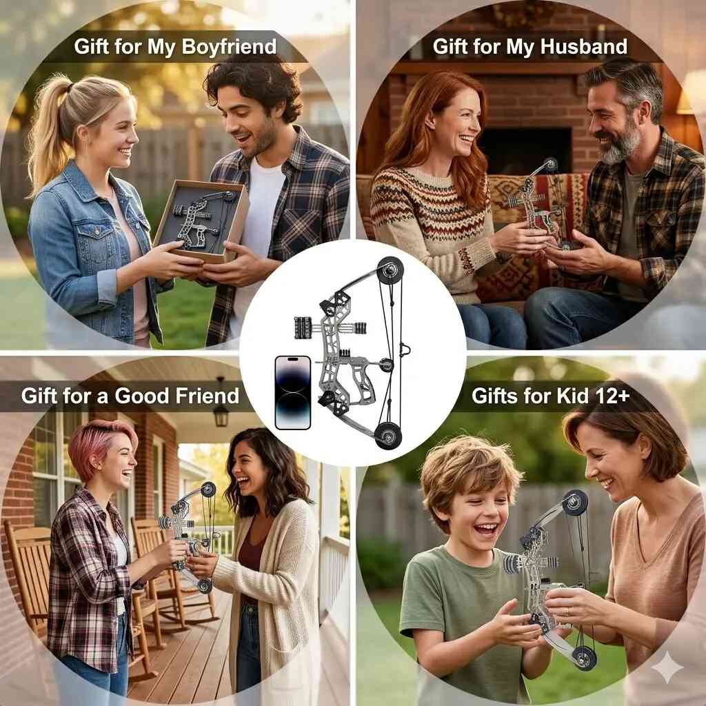Mini Stainless Steel Compound Bow Toy Set