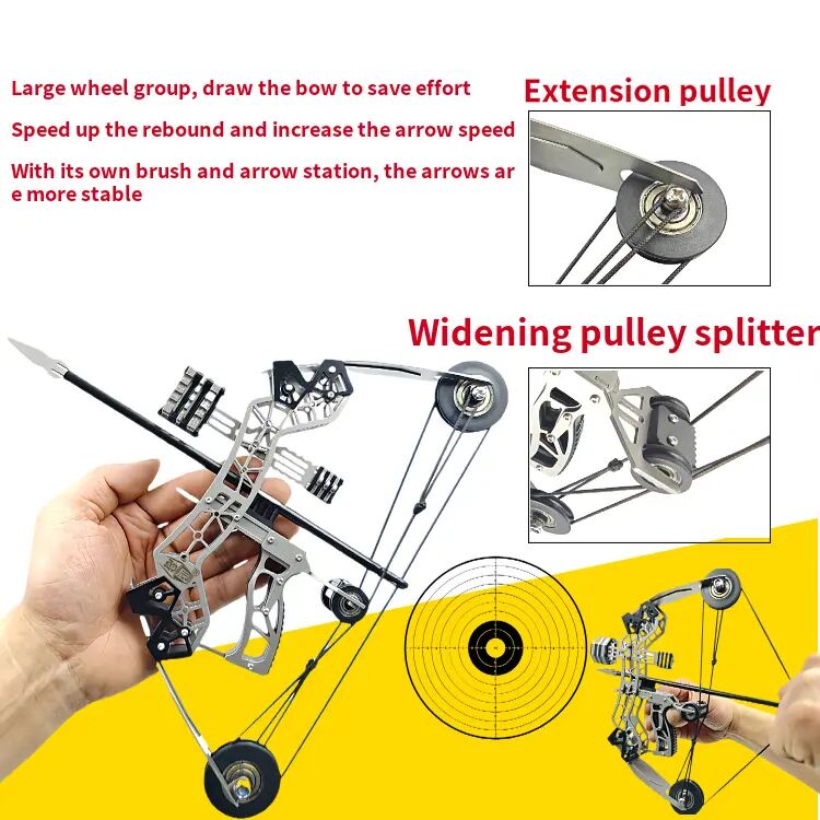 Mini Stainless Steel Compound Bow Toy Set