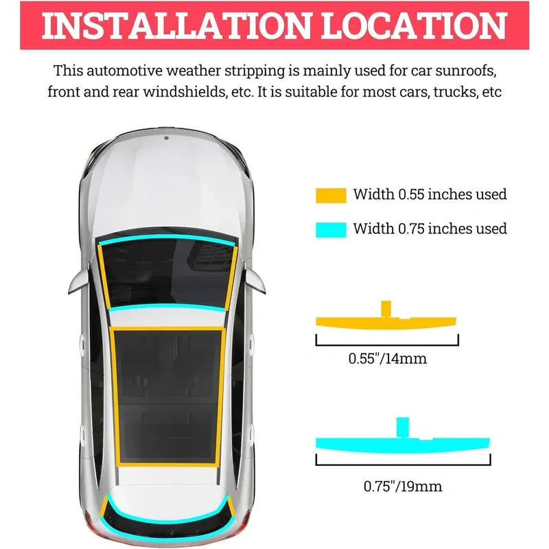 Car Windshield Rubber Seal