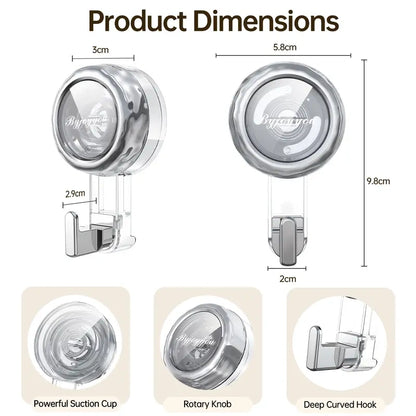 Nicespce Strong Suction Cup Hooks - No Tools/Drill Required