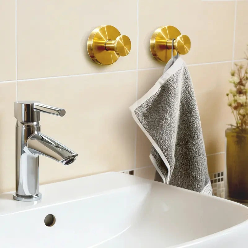Decerk Heavy-Duty Stainless Steel Shower Suction Cup Hooks with Replaceable Core