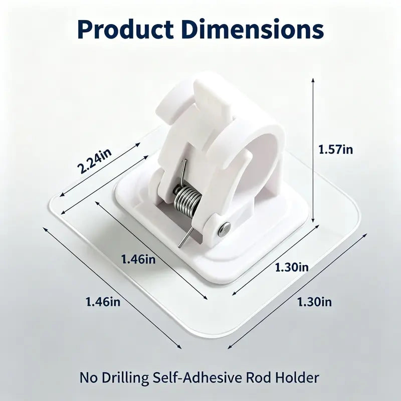 Drill-Free Self-Adhesive Rod Holder