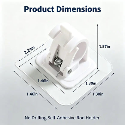 Drill-Free Self-Adhesive Rod Holder