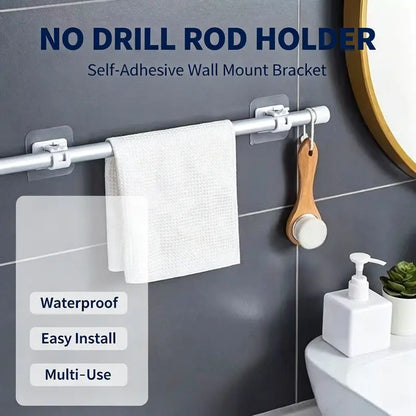 Drill-Free Self-Adhesive Rod Holder