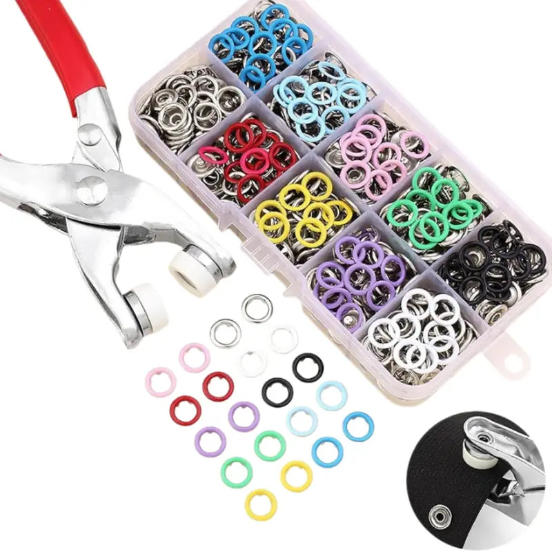100-Piece Metal Snap Fastener Kit with Hand Pliers - original gallery 1