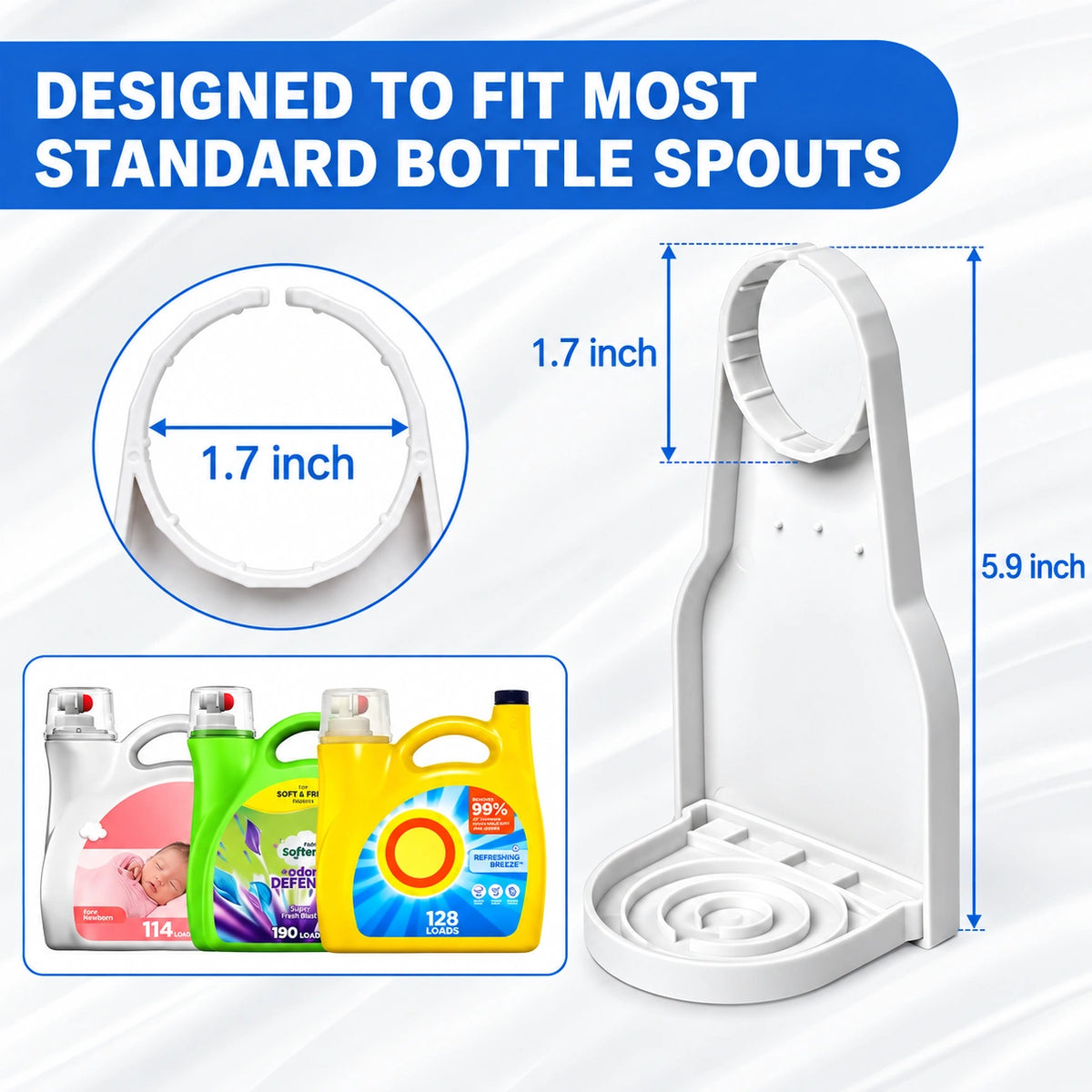 LaundryMate Detergent Dispenser Station – Cup Holder & Drip Tray Organizer