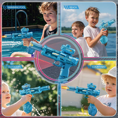 Ultimate Battle Water Gun Powerful Electric Water Gun, Water Blaster Automatic Squirt Gun with Glowing Muzzle