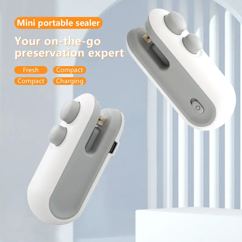 Mini snack bag sealing machine,2 in 1 heat USB rechargeable snack bag selaer,plastic Electric bag sealers