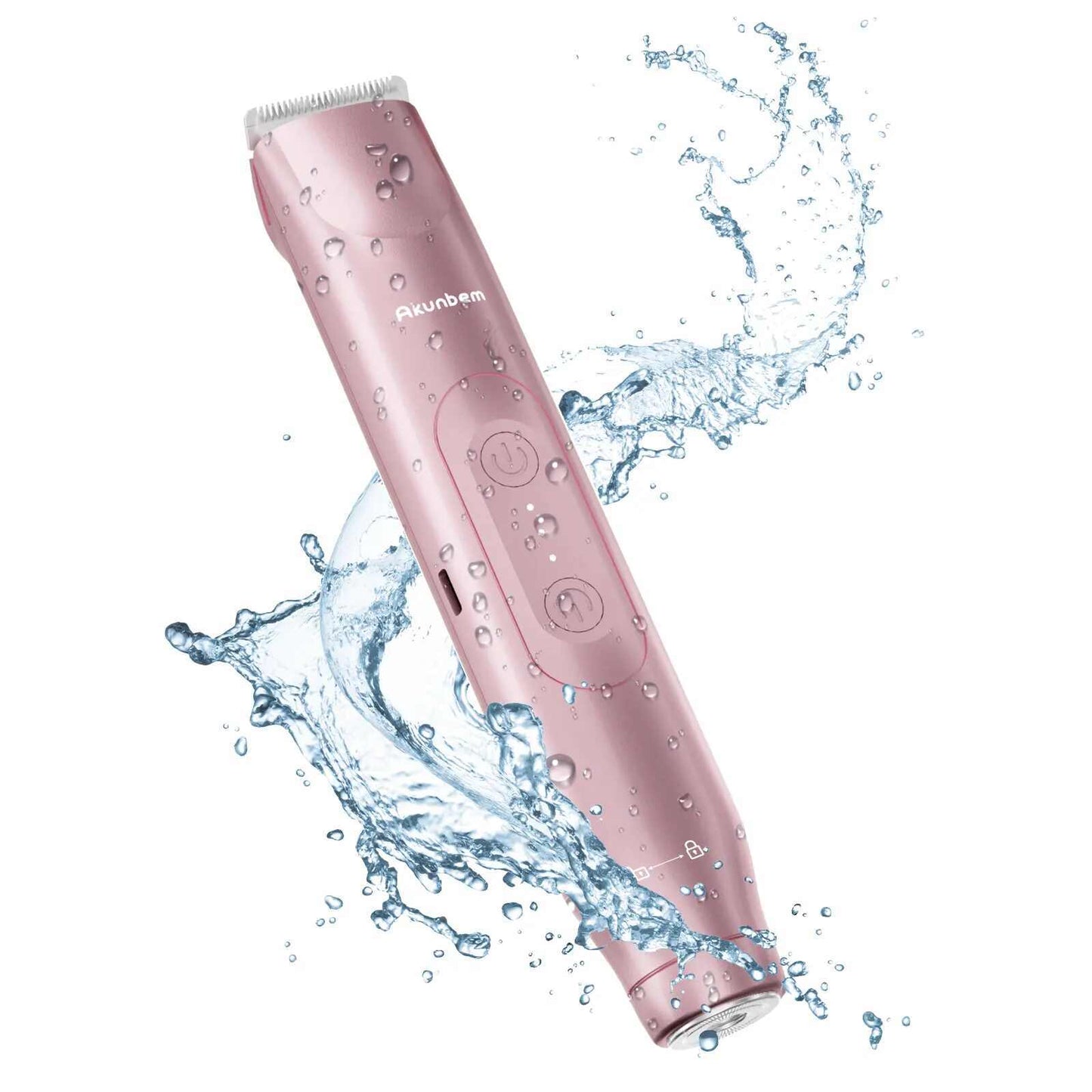 2-in-1 Electric Body & Pubic Hair Trimmer Waterproof Grooming Clipper