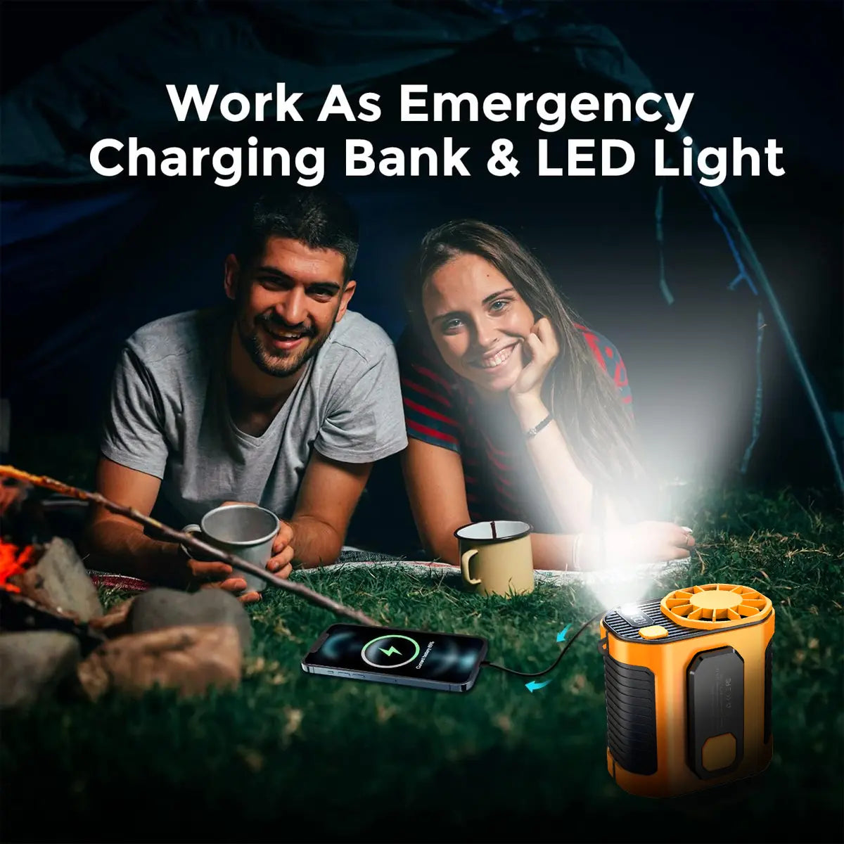 Portable Hurricane Fan with Flashlight