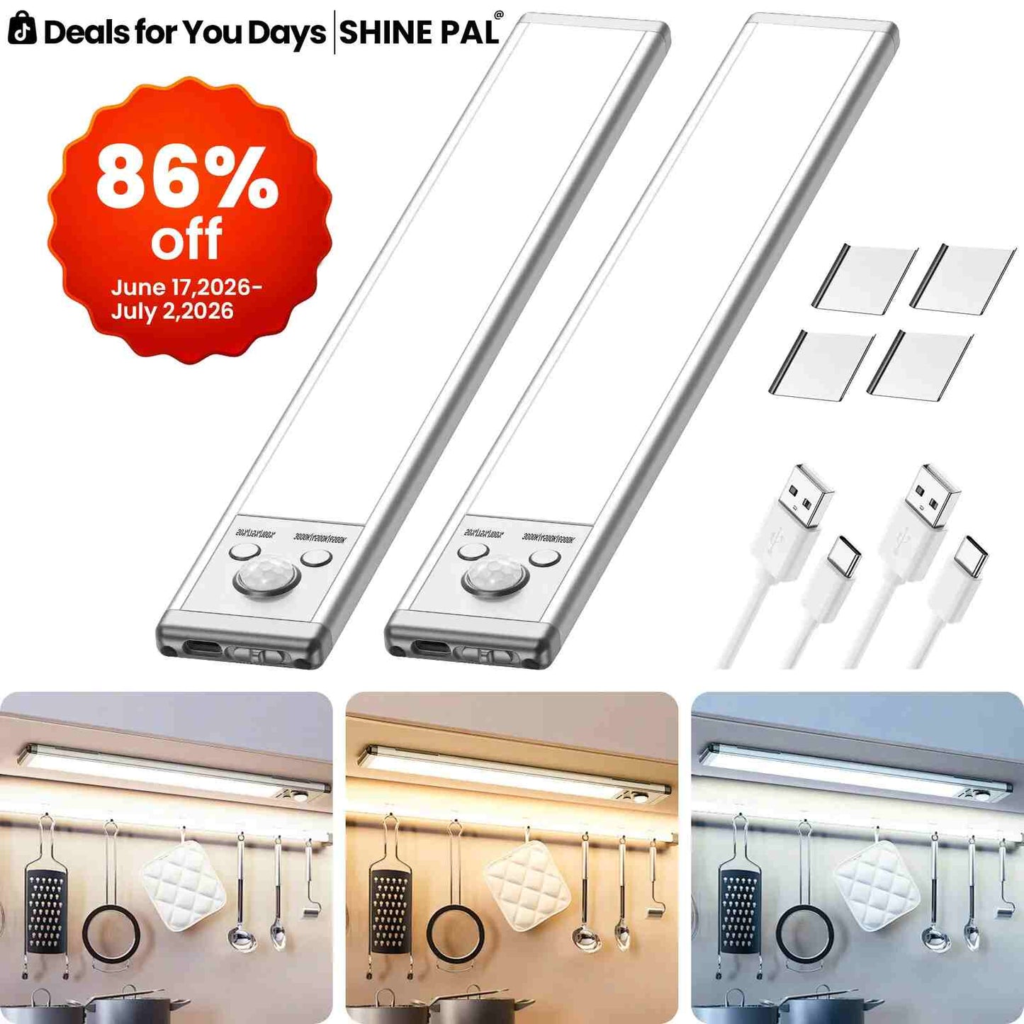Ultra-Thin Motion Sensor LED Cabinet Light