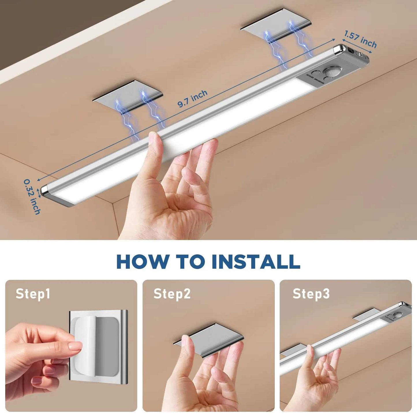 Ultra-Thin Motion Sensor LED Cabinet Light