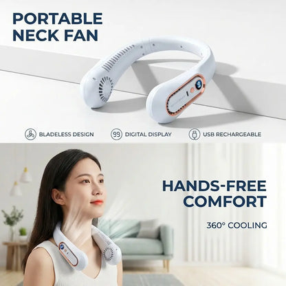 Hands-Free Wearable Bladeless Neck Fan