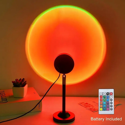 180° Adjustable Fall Sunset Lamp Projector — Sunset & RGB Mood Light